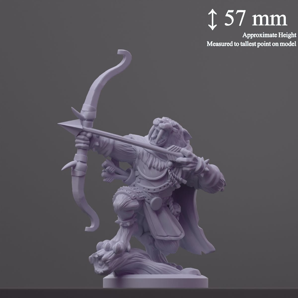 Sabertooth Tracker - Brambleheart - 3d Printed Miniature sculpted by Kraken Games Lab