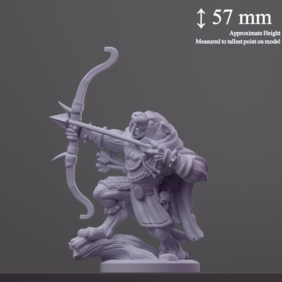 Sabertooth Tracker - Brambleheart - 3d Printed Miniature sculpted by Kraken Games Lab