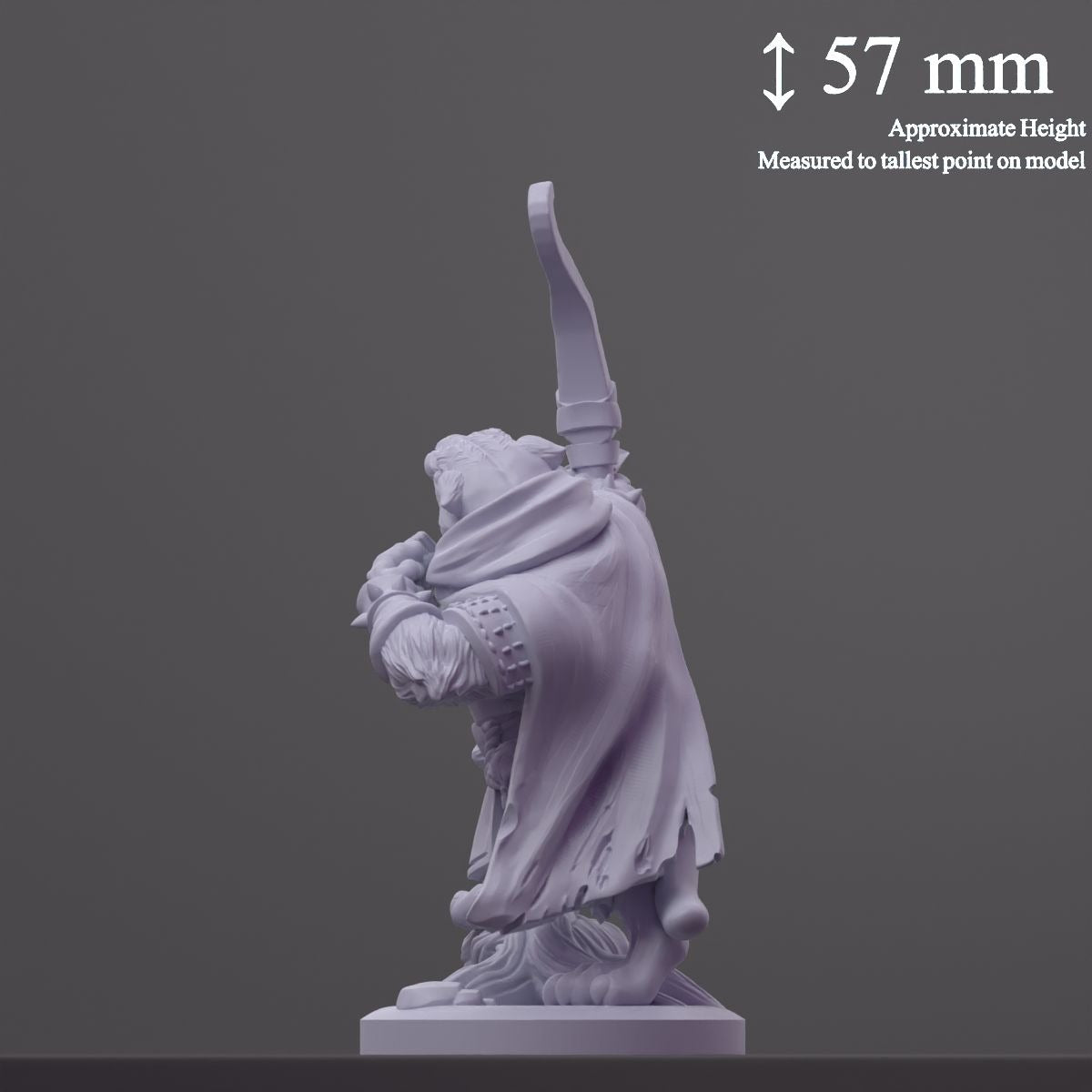 Sabertooth Tracker - Brambleheart - 3d Printed Miniature sculpted by Kraken Games Lab