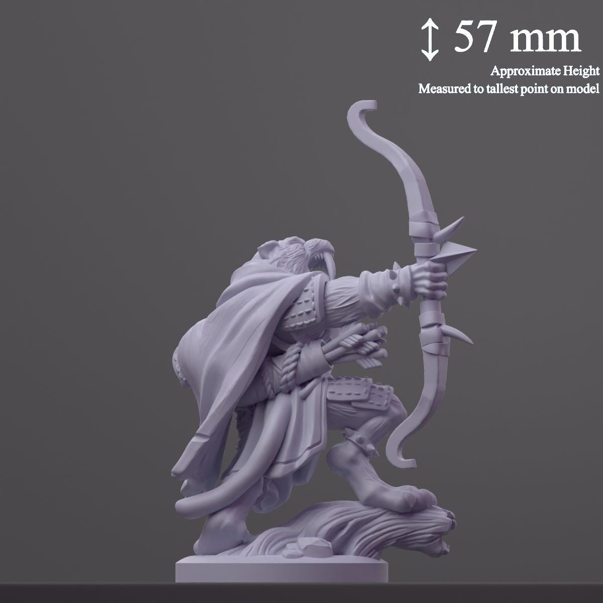 Sabertooth Tracker - Brambleheart - 3d Printed Miniature sculpted by Kraken Games Lab