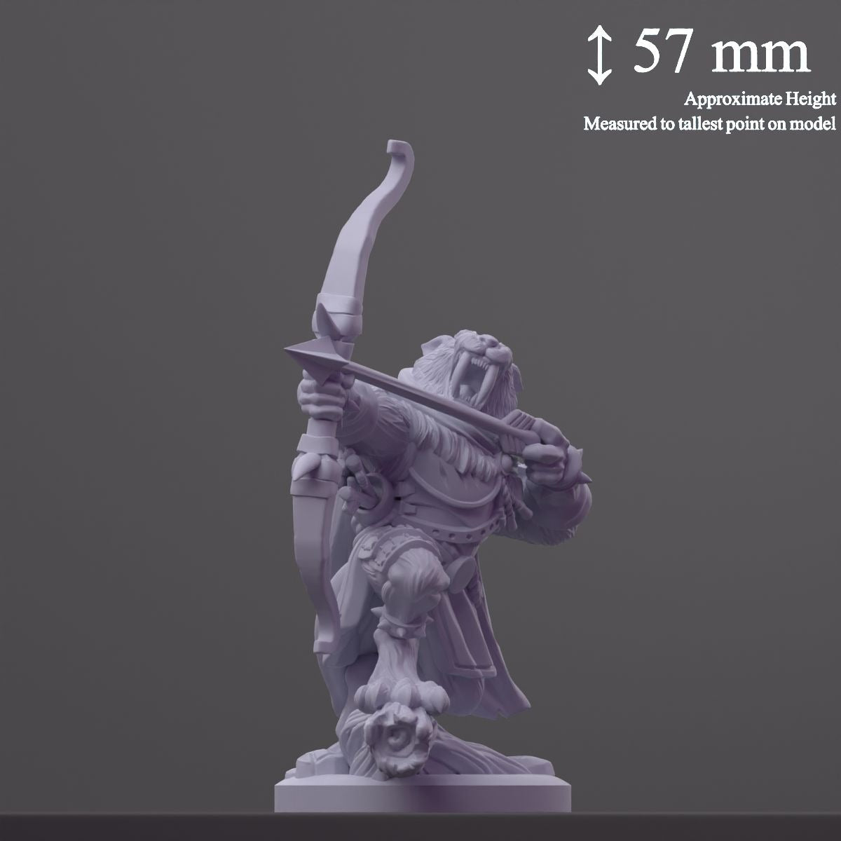 Sabertooth Tracker - Brambleheart - 3d Printed Miniature sculpted by Kraken Games Lab