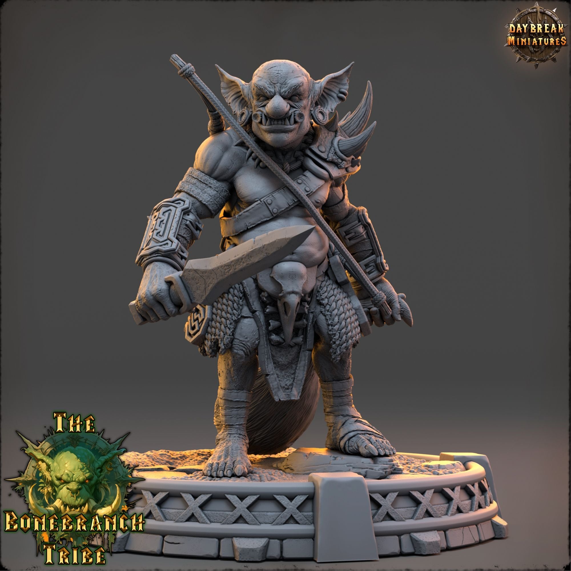 Narkz the Hollow - The Bonebranch Tribe (Goblins) - 3d Printed Miniature sculpted by Daybreak Miniatures