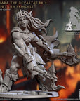 Ignivara the Devastator, Fire Jotunn Priestess - Magmaforged Dwarves of the Depths - 3d Printed Miniature sculpted by Artisan Guild