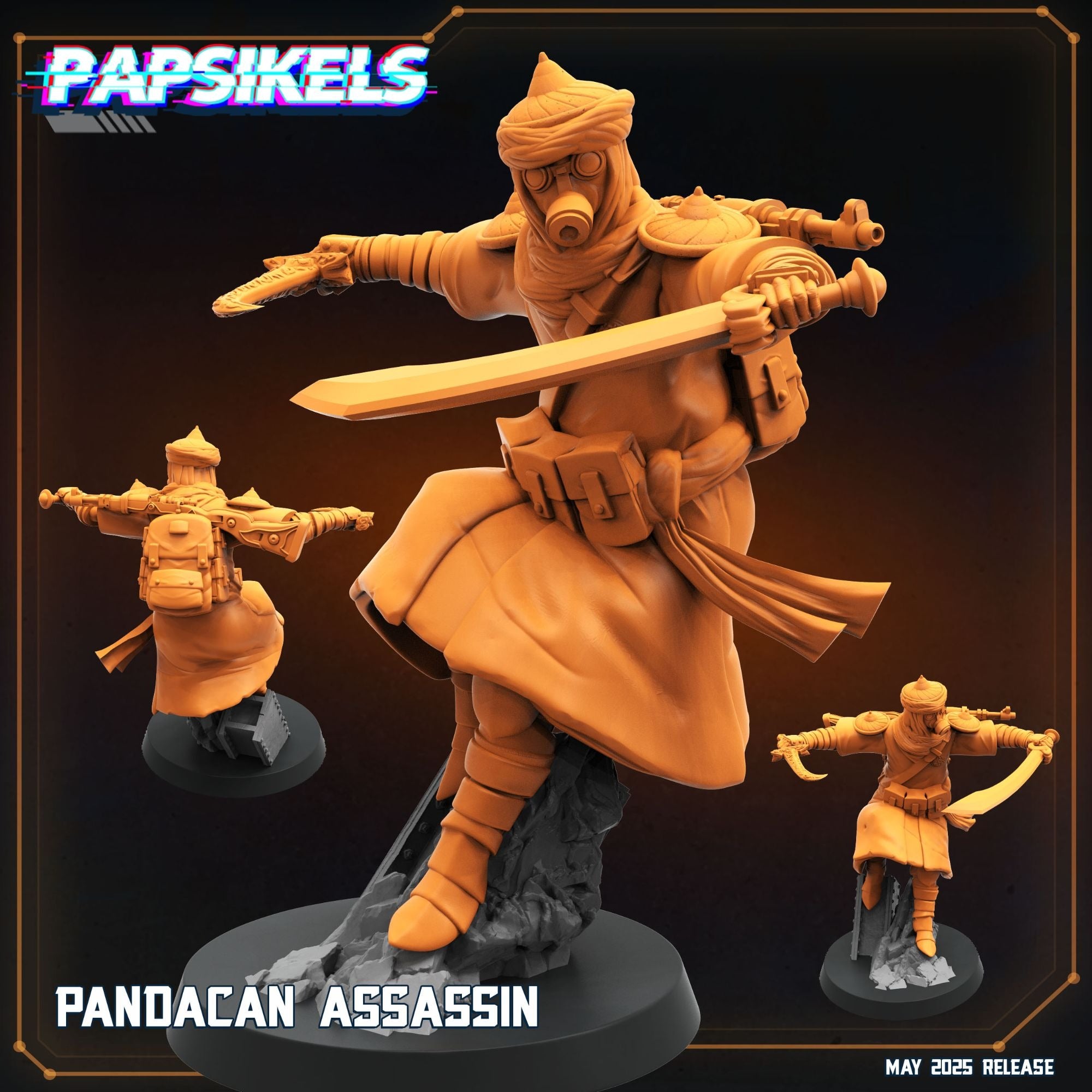 Pandacan Assassin - 3d Printed Miniature Sculpted by Papsikels Miniatures