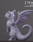 Wyrmine - Curious Critters of Whimsy Isle - 3d Printed Miniature Sculpted by Velrock Art Miniatures