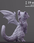 Wyrmine - Curious Critters of Whimsy Isle - 3d Printed Miniature Sculpted by Velrock Art Miniatures