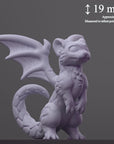 Wyrmine - Curious Critters of Whimsy Isle - 3d Printed Miniature Sculpted by Velrock Art Miniatures