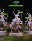 Deerfolk Guardians - Woodland Heroes - 3d Printed Miniature Sculpted by Cast N Play