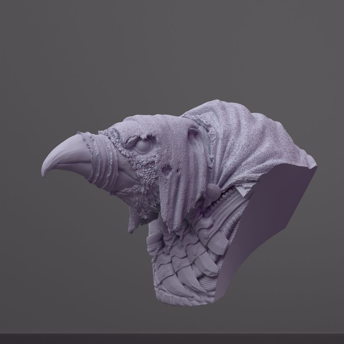 Kreak the Flightless Bust - 3d Printed Miniature Sculpted by The Witchguild
