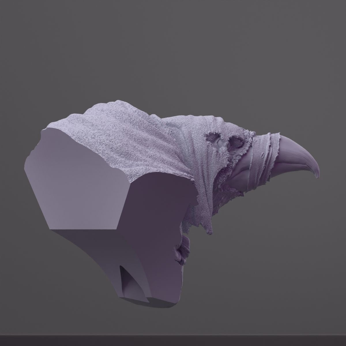 Kreak the Flightless Bust - 3d Printed Miniature Sculpted by The Witchguild