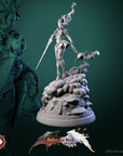 Lysandra the Bifurcated Seraph - Better the Devil You Know - 3d Printed Miniature Sculpted by White Werewolf Tavern