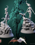 Lysandra the Bifurcated Seraph - Better the Devil You Know - 3d Printed Miniature Sculpted by White Werewolf Tavern