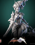 Lysandra the Bifurcated Seraph - Better the Devil You Know - 3d Printed Miniature Sculpted by White Werewolf Tavern