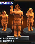 Democracy Troopers Hell Righteous - 3d Printed Miniature Sculpted by Papsikels Miniatures