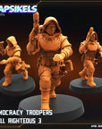 Democracy Troopers Hell Righteous - 3d Printed Miniature Sculpted by Papsikels Miniatures