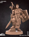 Human Fighter - Iconic Heroes - 3d Printed Miniature sculpted by Bite the Bullet