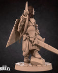 Human Fighter - Iconic Heroes - 3d Printed Miniature sculpted by Bite the Bullet