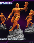 Humanoid Amphibious Man - 3d Printed Miniature Sculpted by Papsikels Miniatures