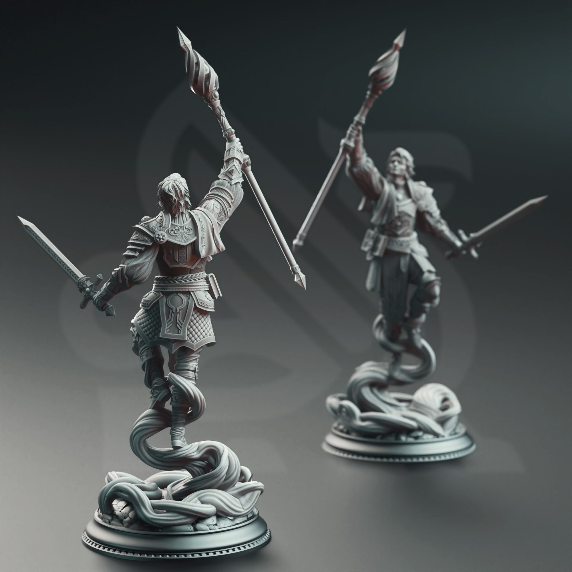 Chandler Marks, Court Mage of Grimhelm - 3d Printed Miniature Sculpted by DM Stash