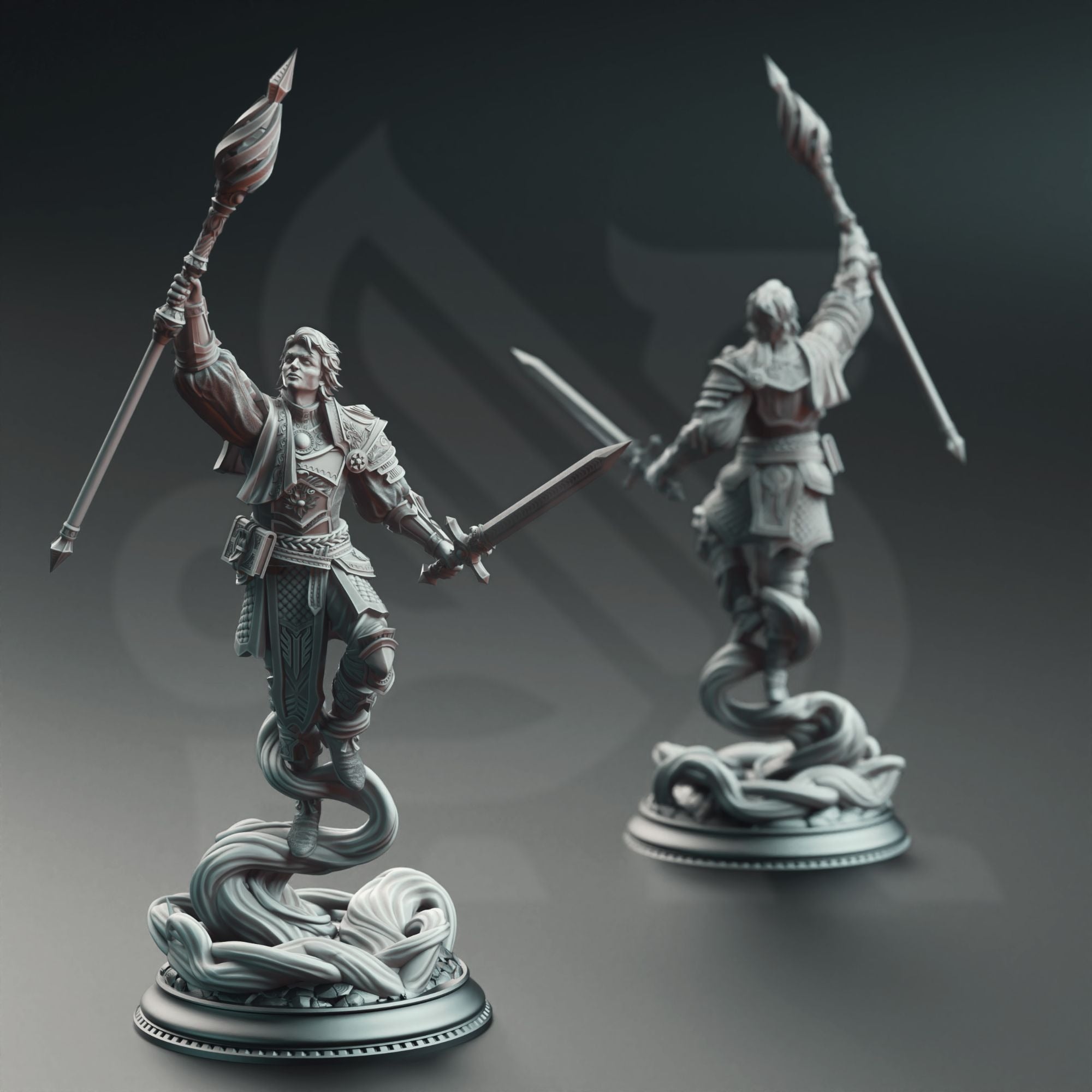 Chandler Marks, Court Mage of Grimhelm - 3d Printed Miniature Sculpted by DM Stash