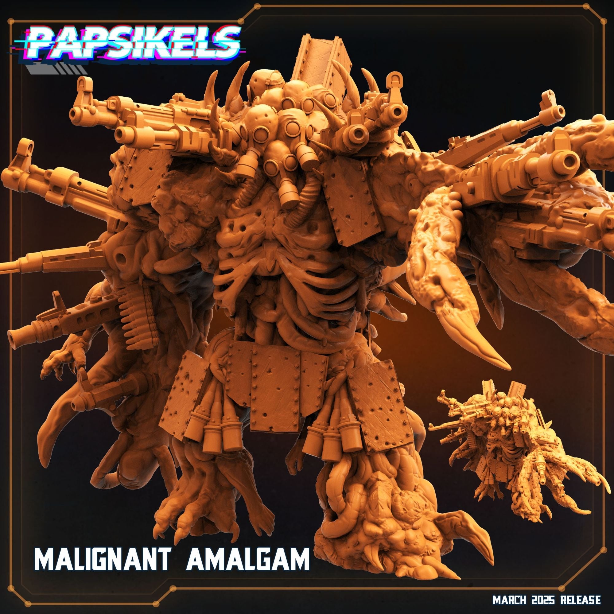 Malignant Amalgam - 3d Printed Miniature Sculpted by Papsikels Miniatures
