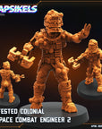 Infested Colonial Space Combat Engineer - 3d Printed Miniature Sculpted by Papsikels Miniatures