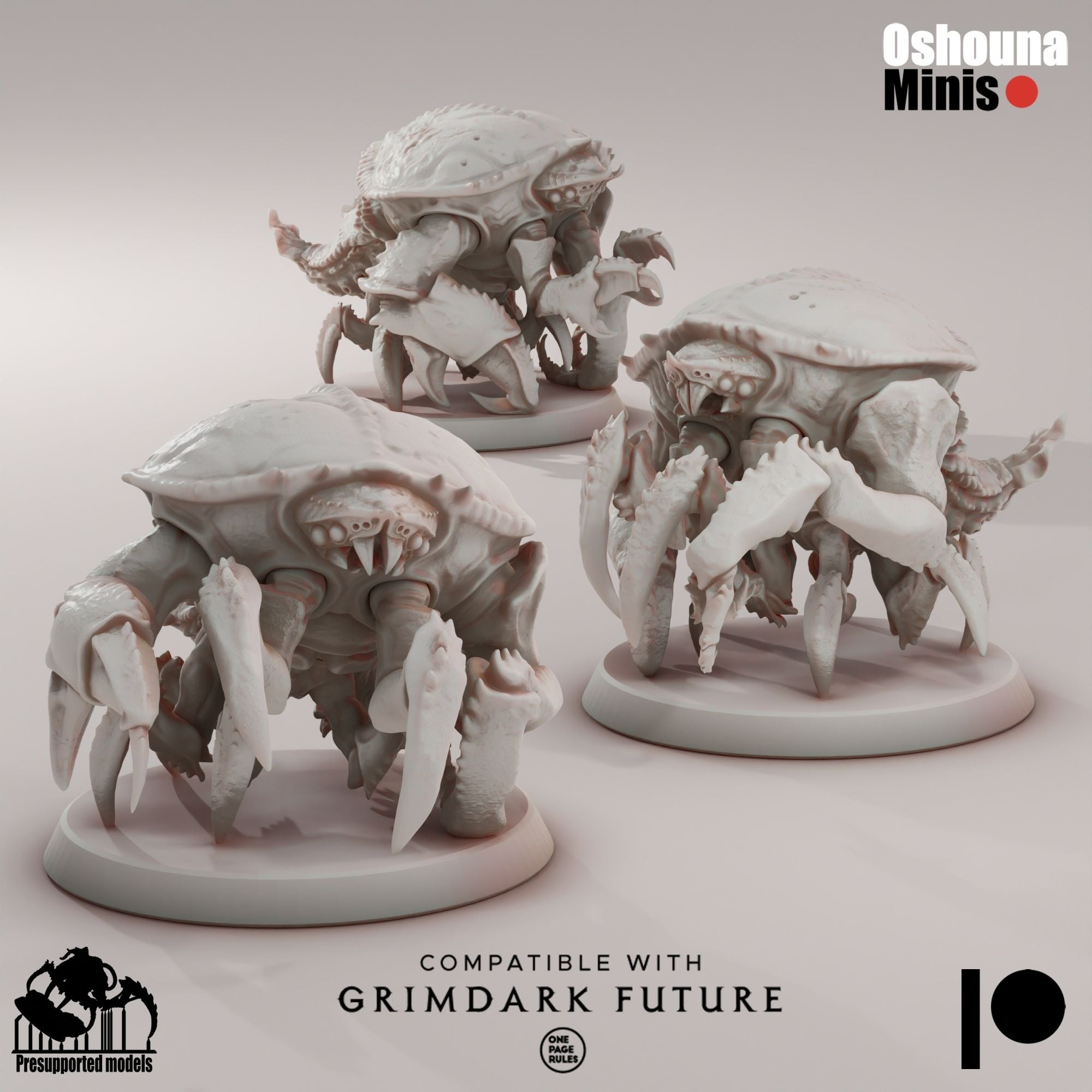 Crab Guards - Deep Hive - 3d Printed Miniature by OshounaMinis