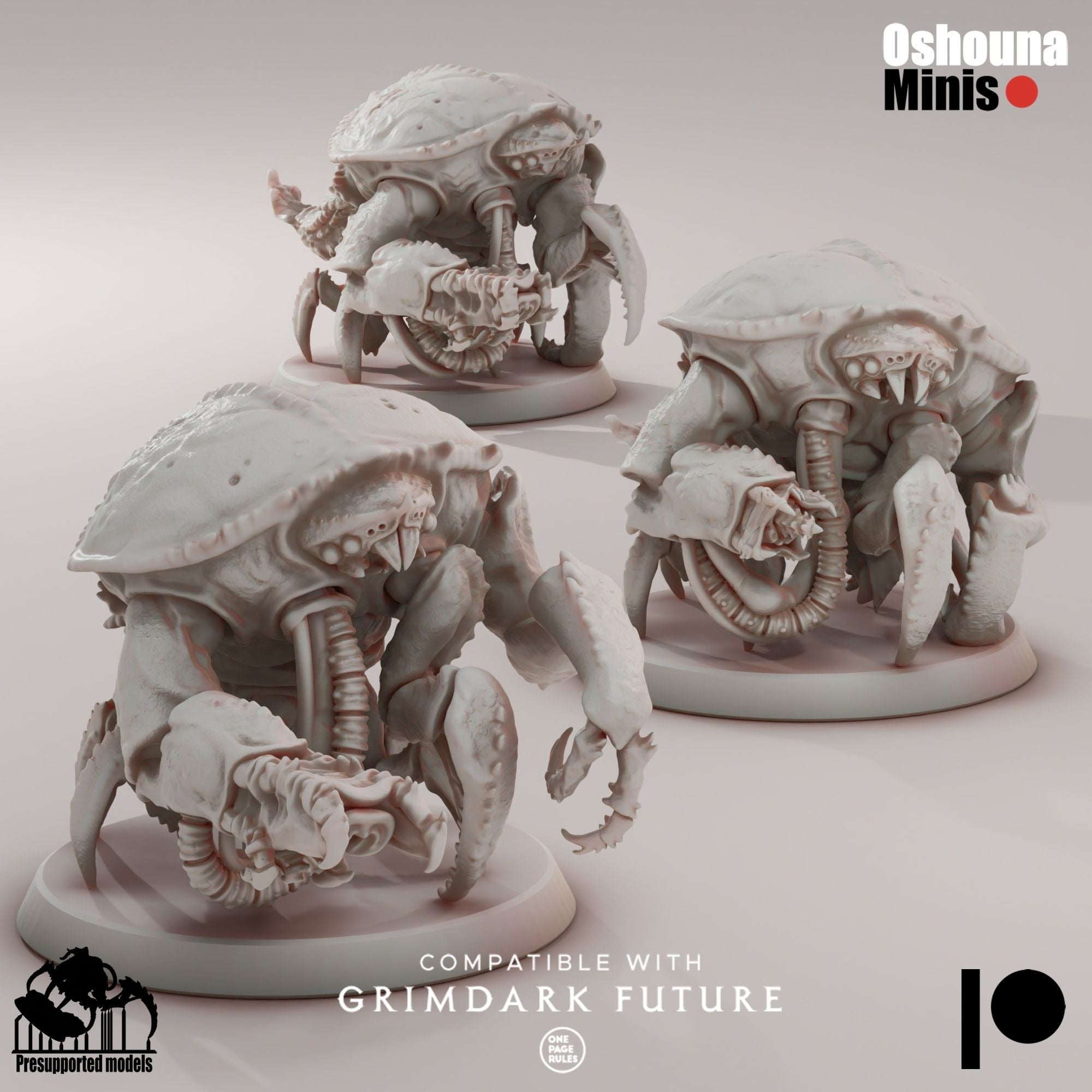 Crab Guards - Deep Hive - 3d Printed Miniature by OshounaMinis