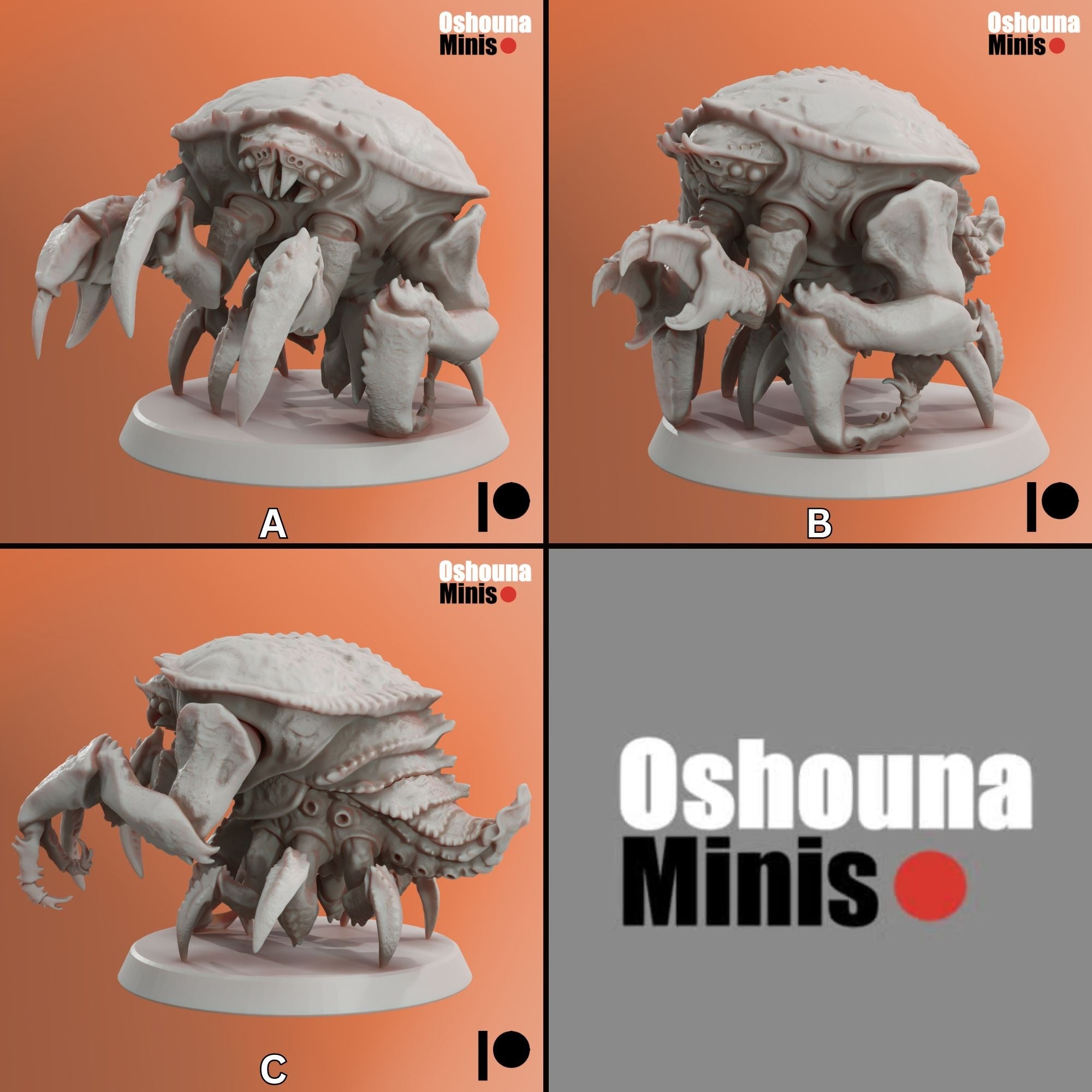 Crab Guards - Deep Hive - 3d Printed Miniature by OshounaMinis