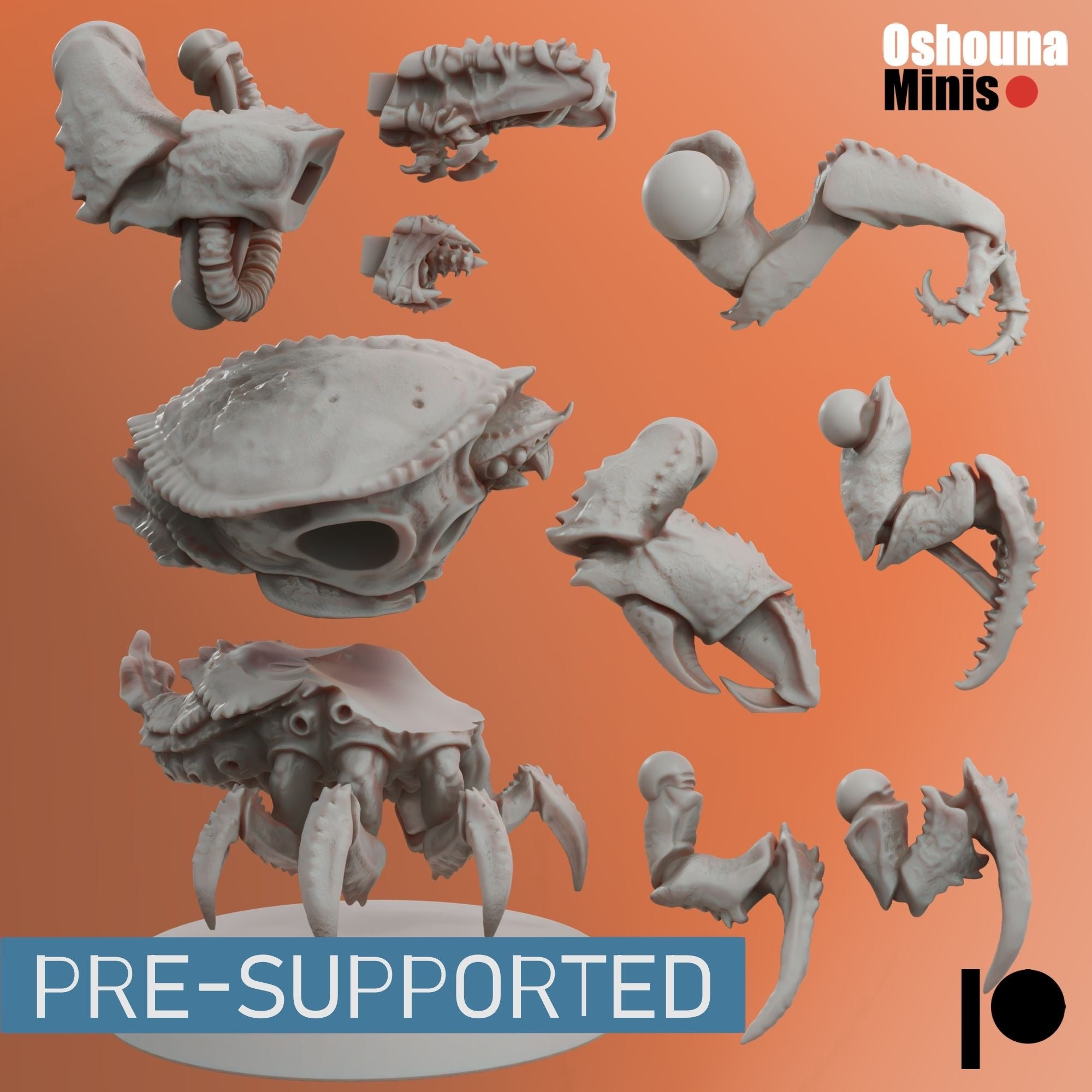 Crab Guards - Deep Hive - 3d Printed Miniature by OshounaMinis