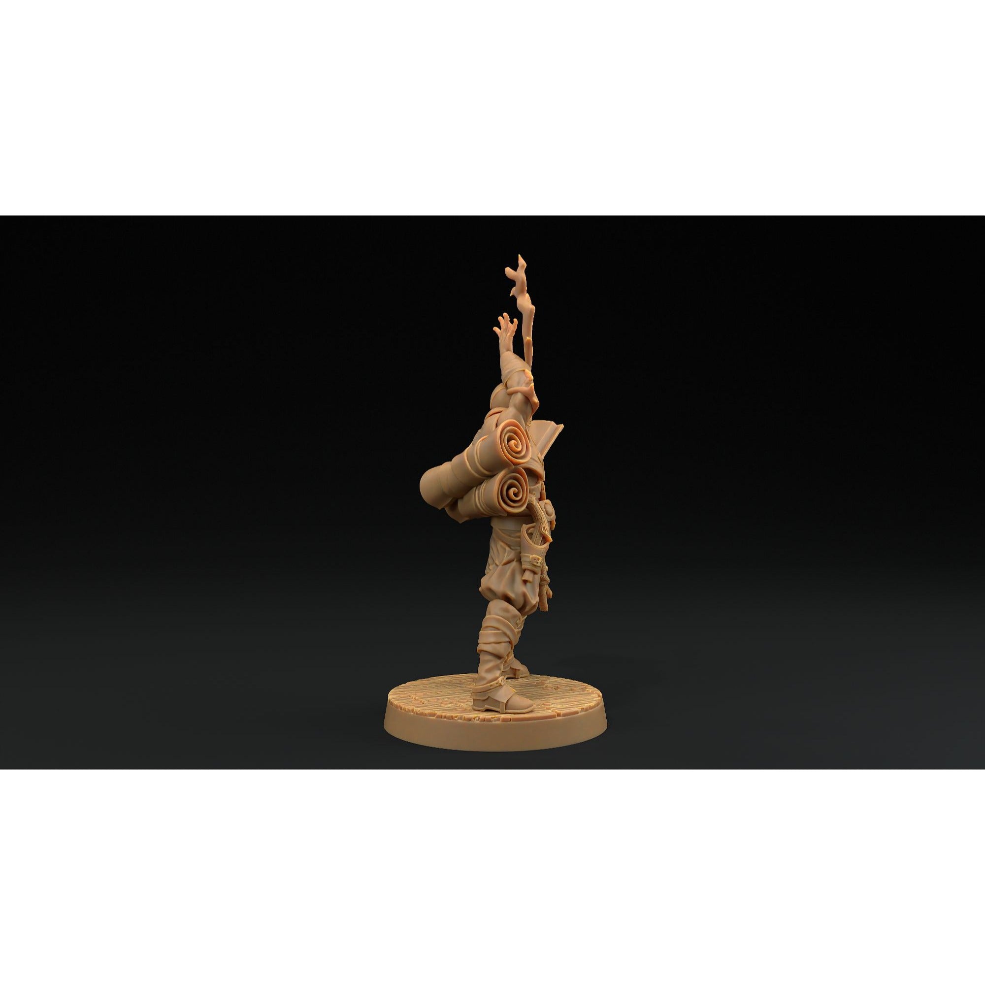 Bamf Tx'Aru, Storm Wizard - Hunt for the Last Sea Angel - 3d Printed Miniature Sculpted by Dragon Trappers Lodge