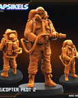 Helicopter Pilot - 3d Printed Miniature Sculpted by Papsikels Miniatures