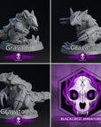 Gravatodon Evolutions - Crestlings - 3d Printed Miniature Sculpted by Blackcrest Miniatures