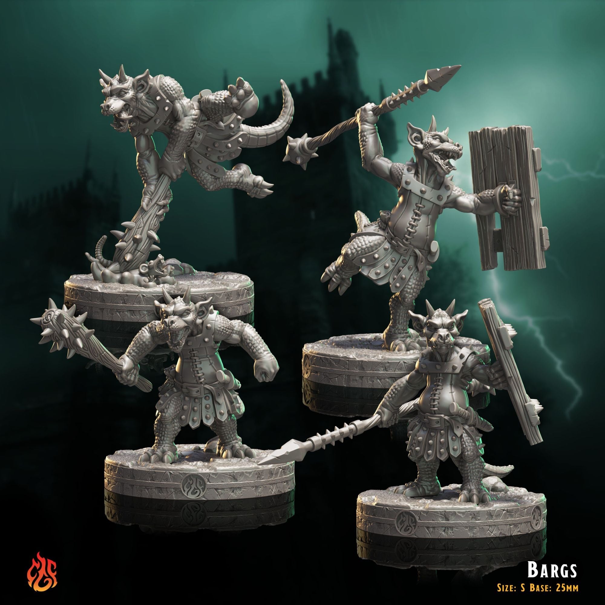 Bargs (Kobolds) - The Mad Alchemist - 3d Printed Miniature