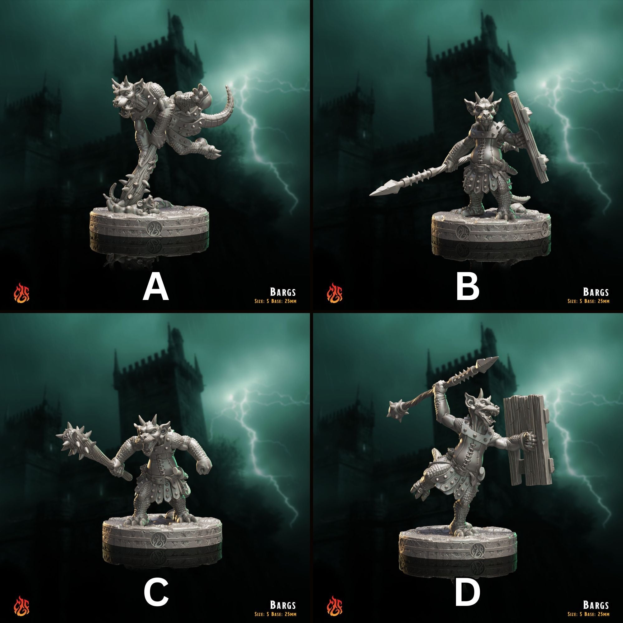 Bargs (Kobolds) - The Mad Alchemist - 3d Printed Miniature Sculpted by Crippled God Foundry