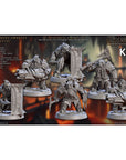Magmaforged Dumloks - Magmaforged Dwarves of the Depths - 3d Printed Miniature sculpted by Artisan Guild