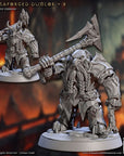 Magmaforged Dumloks - Magmaforged Dwarves of the Depths - 3d Printed Miniature sculpted by Artisan Guild