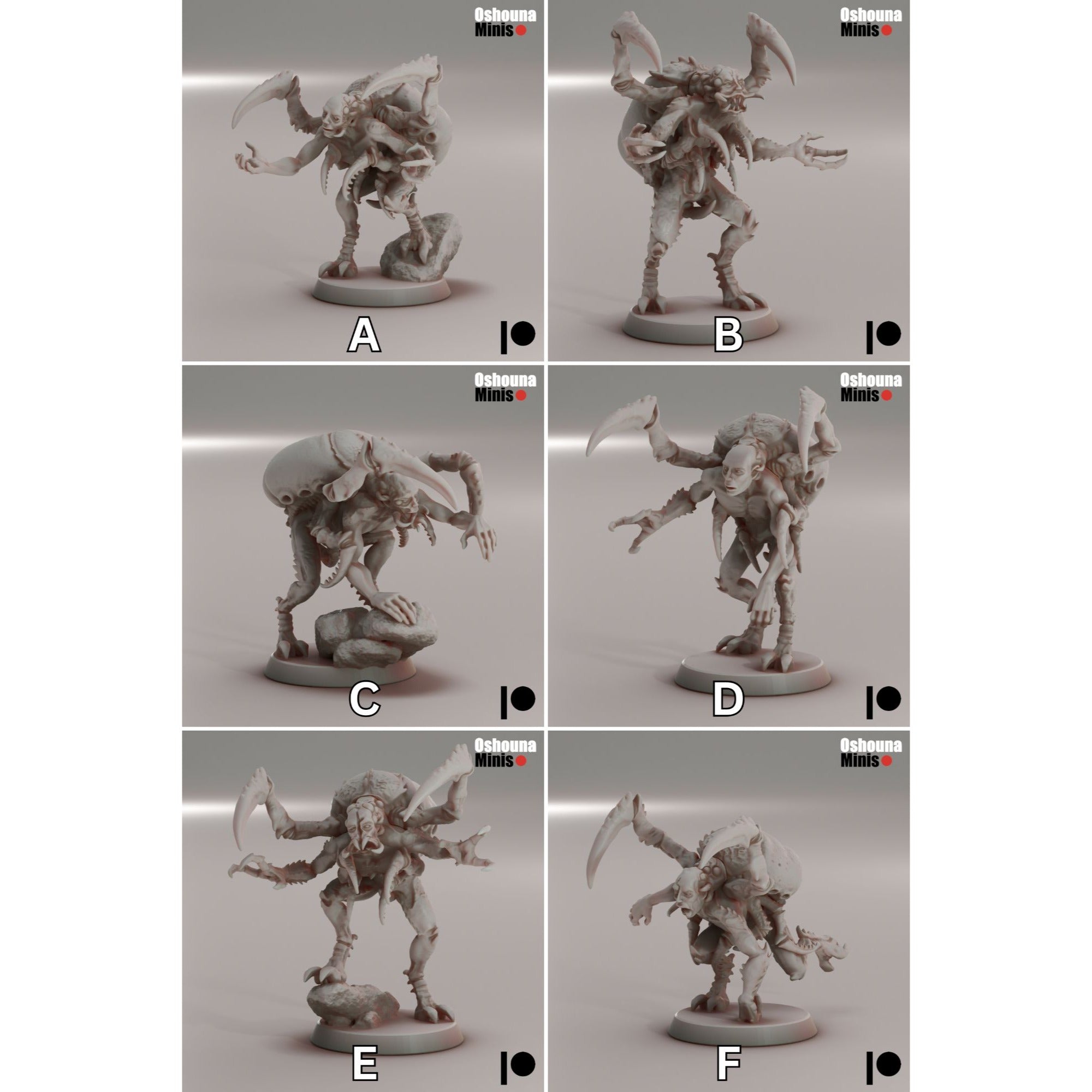 Deep Hive Infected Crabsmen - 3d Printed Miniature by OshounaMinis