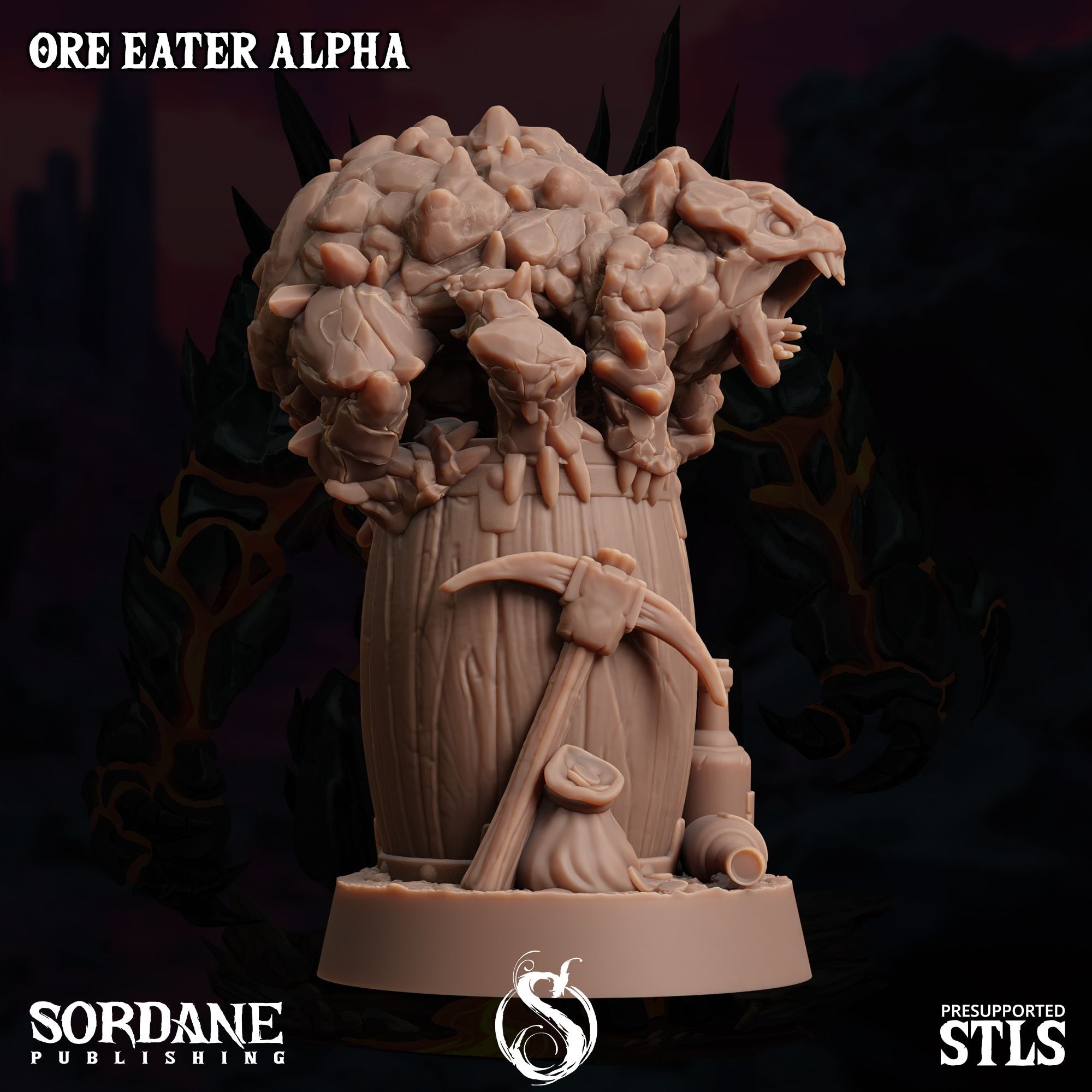 Alpha Ore Eater -  3d Printed Miniature Sculpted by Sordane Publishing