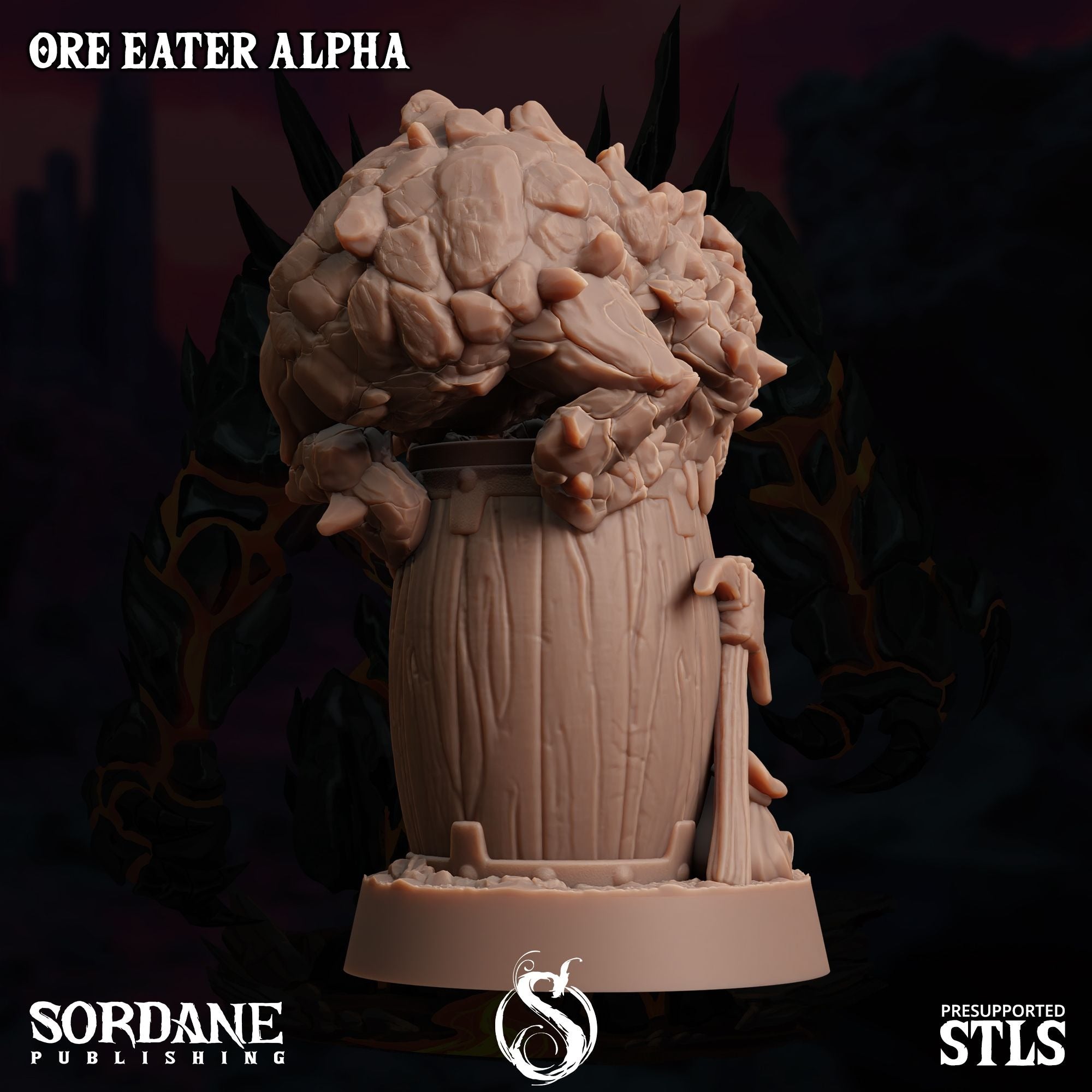 Alpha Ore Eater -  3d Printed Miniature Sculpted by Sordane Publishing