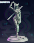 Cyberpunk Idol Vigilante Keiko P0MP0M Pomeroy - 3d Printed Miniature by Cyberstash