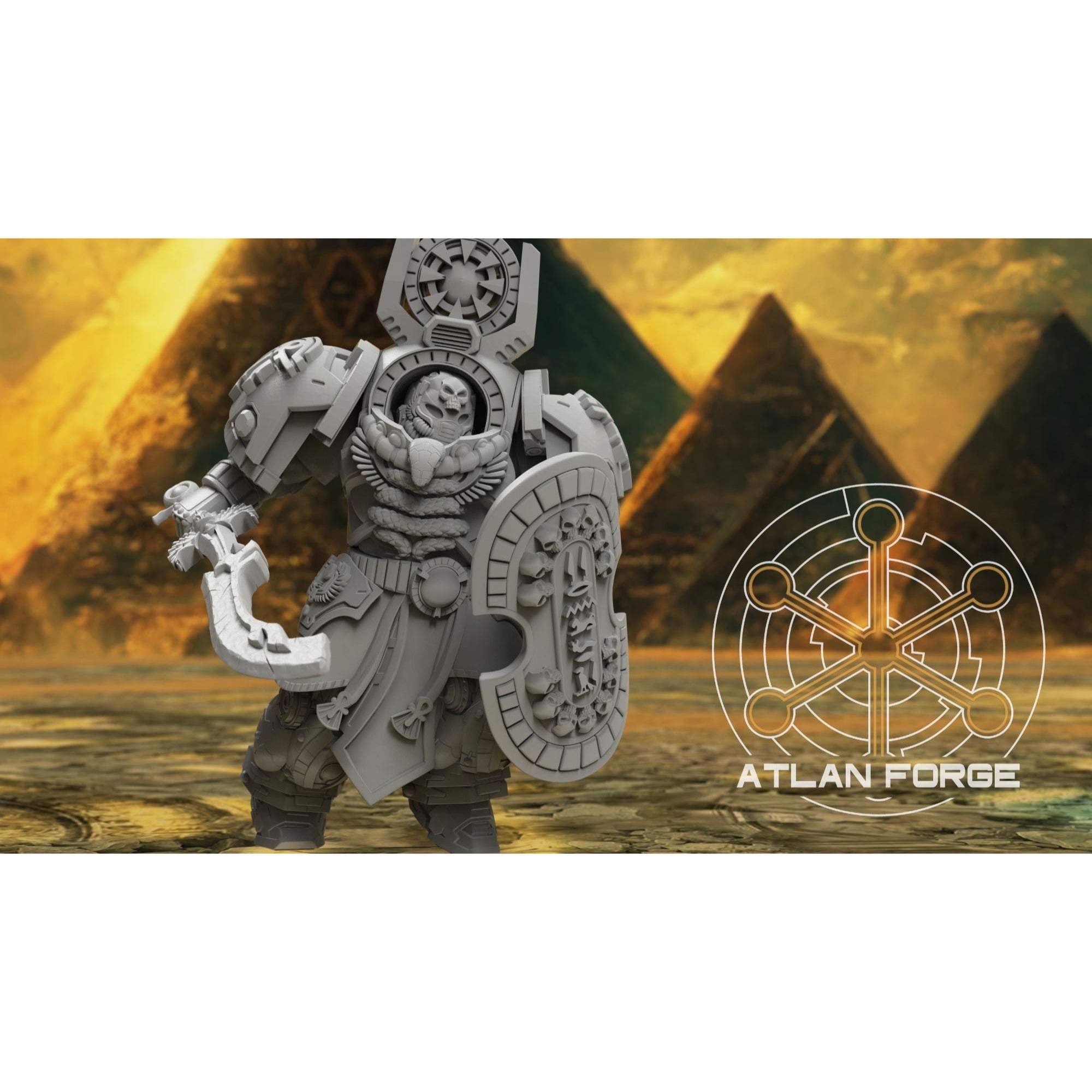 Aegyptian Assault Nehebkau - 5 Model Modular Unit 3d Printed Sculpted by Atlan Forge