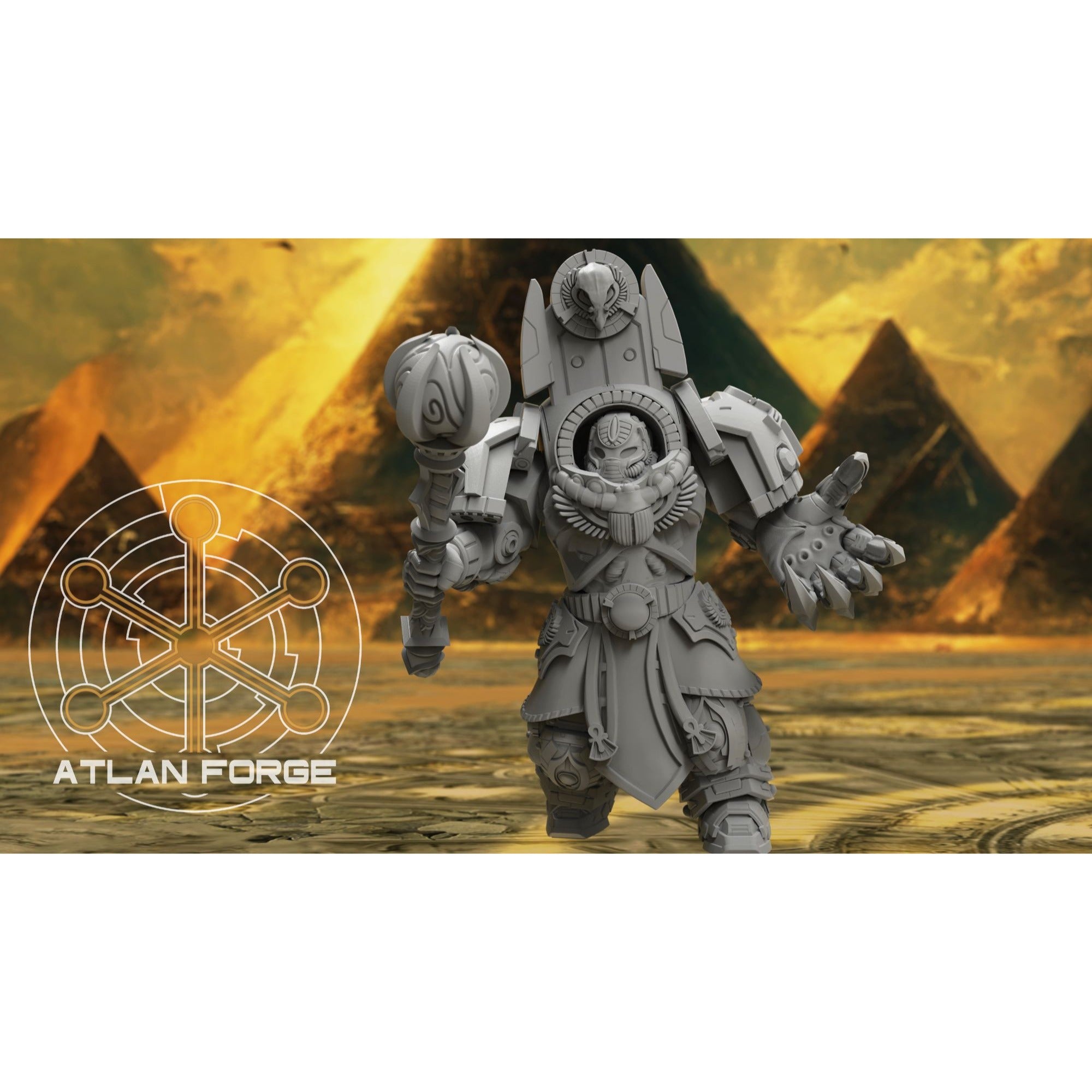Aegyptian Assault Nehebkau - 5 Model Modular Unit 3d Printed Sculpted by Atlan Forge
