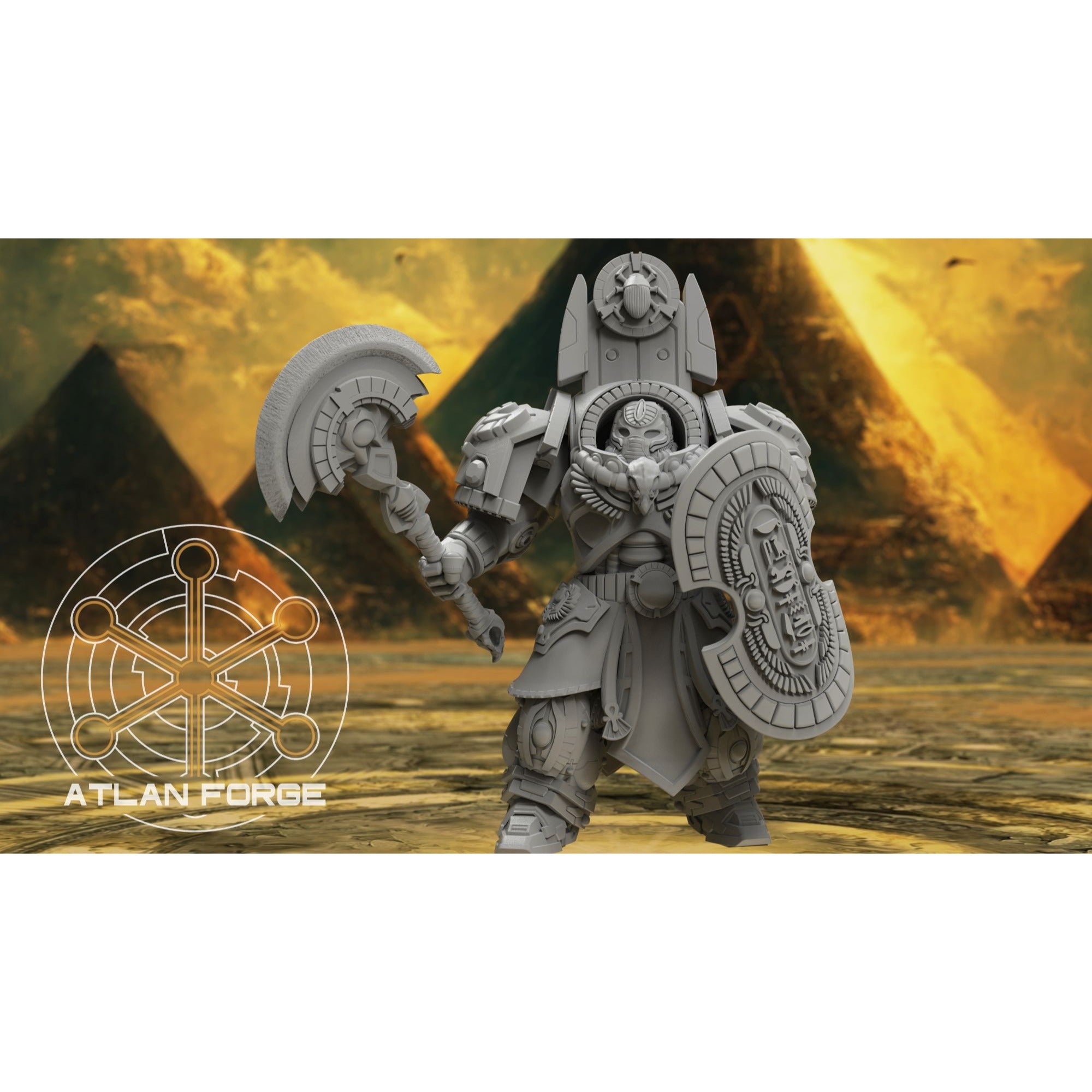 Aegyptian Assault Nehebkau - 5 Model Modular Unit 3d Printed Sculpted by Atlan Forge