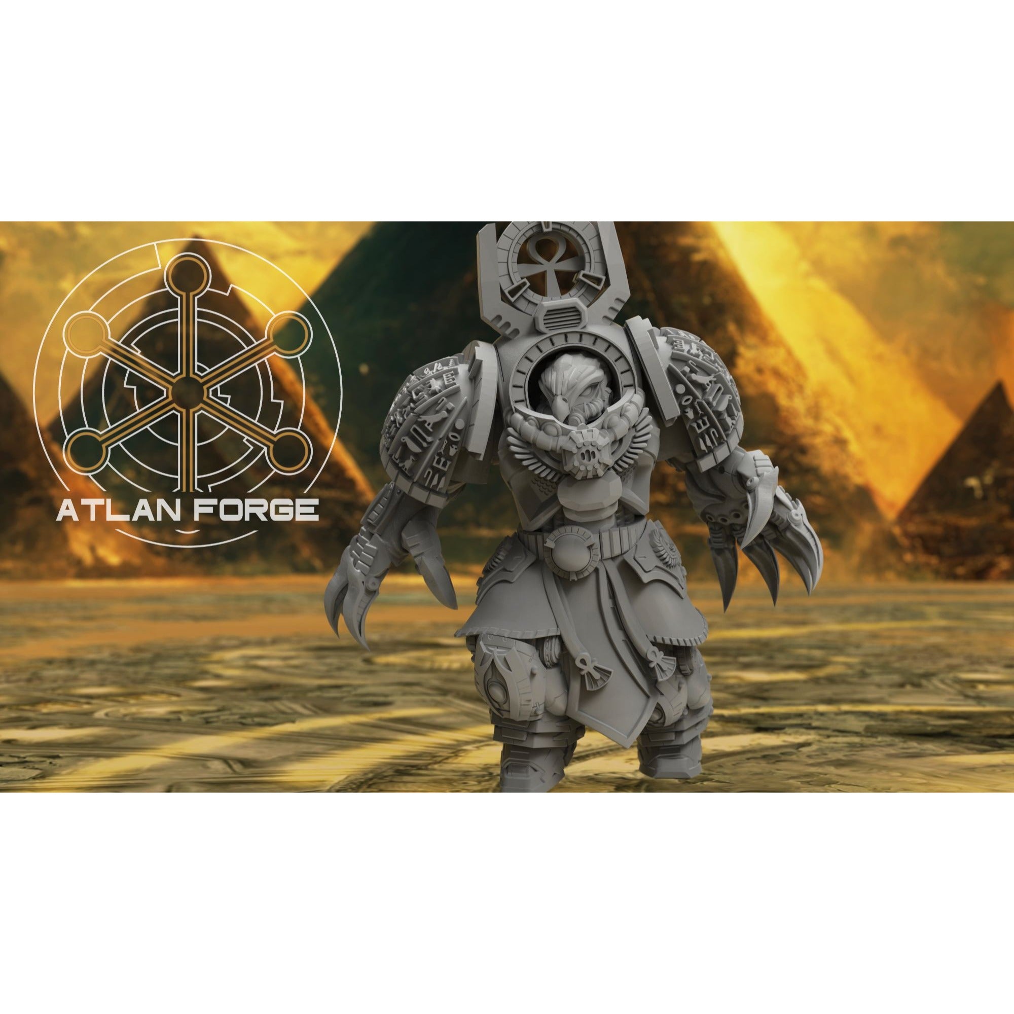 Aegyptian Assault Nehebkau - 5 Model Modular Unit 3d Printed Sculpted by Atlan Forge