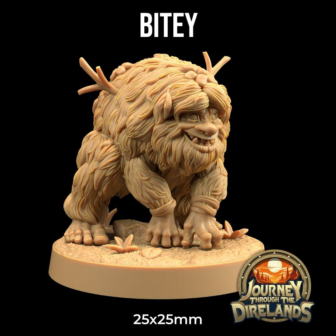 Bitey - Journey Through the Direlands - 3d Printed Miniature Sculpted by Dragon Trappers Lodge