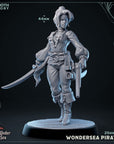 Wondersea Pirates - Voice Under the Sea - 3d Printed Miniature Sculpted by Mammoth Factory