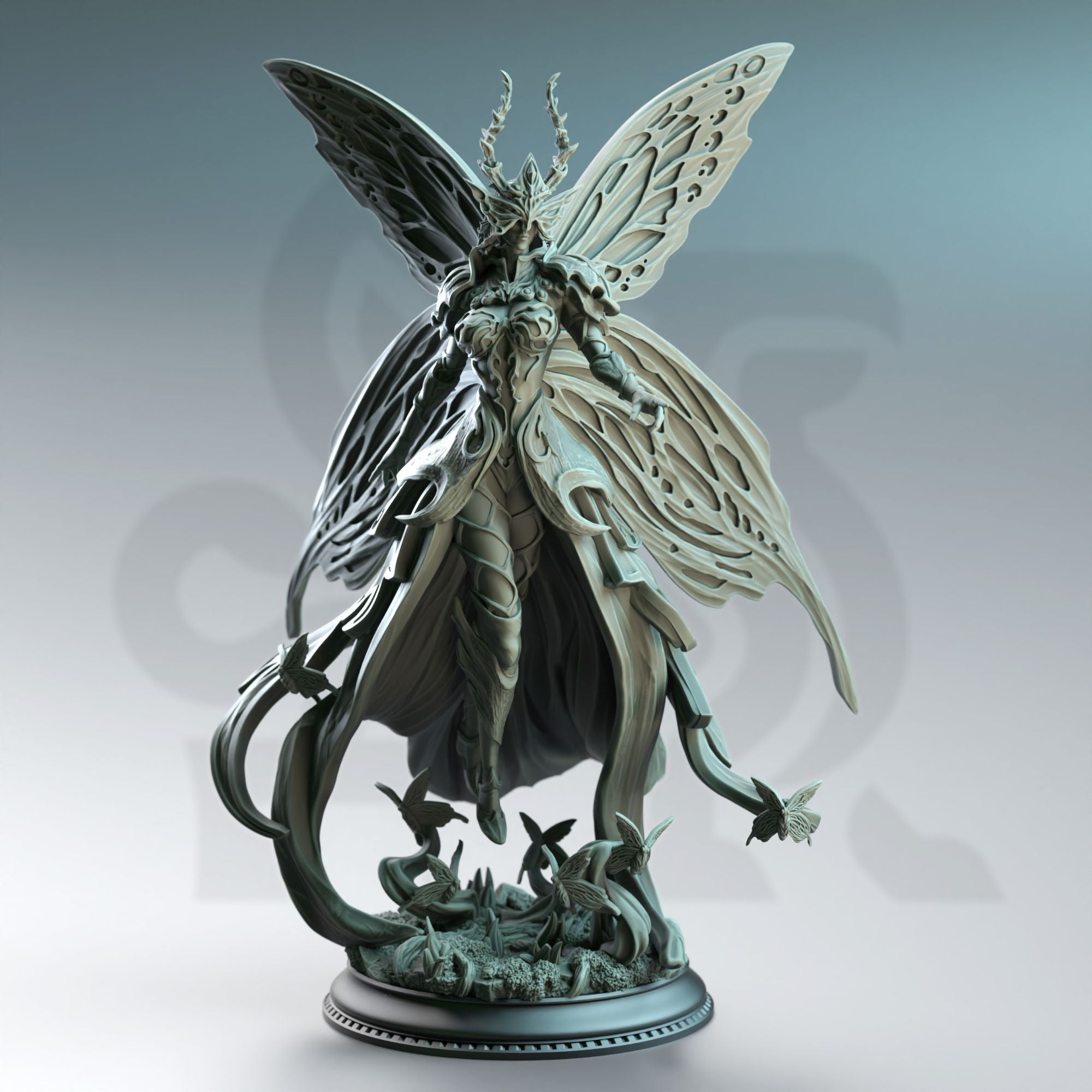 Fairy Queen Userios, Queen of the Fey Court - 3d Printed Miniature Sculpted by DM Stash