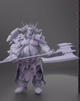 Chaos Berserker - Harbingers of Chaos - 3d Printed Miniature Sculpted by Monolith Arts