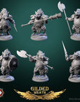 Iron Tusk Enforcers - Gilded Wrath - 3d Printed Miniature Sculpted by White Werewolf Tavern